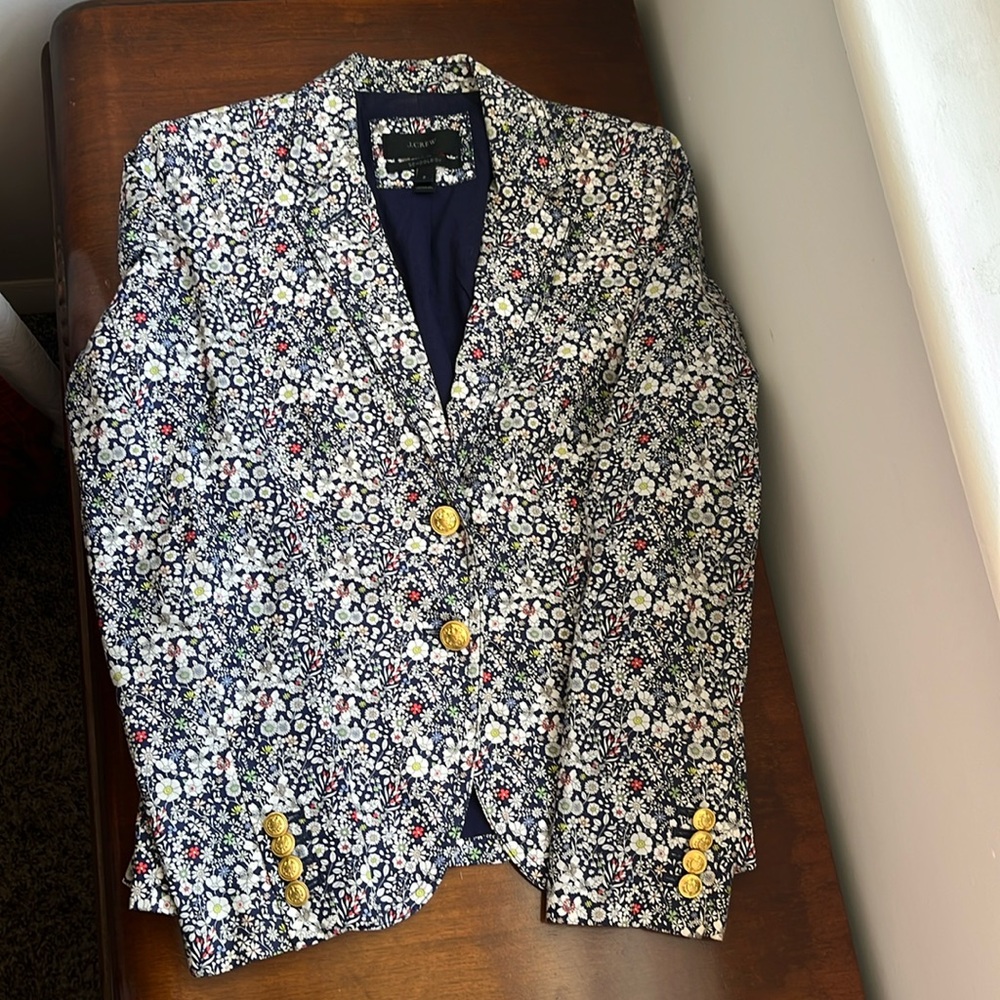 JCrew Liberty print Schoolboy blazer